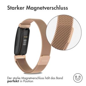 iMoshion Mailändische Magnetarmband für das Fitbit Inspire - Größe S - Rose Gold