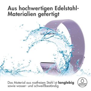 iMoshion Mailändische Magnetarmband für das Fitbit Versa 3 - Größe S - Violett