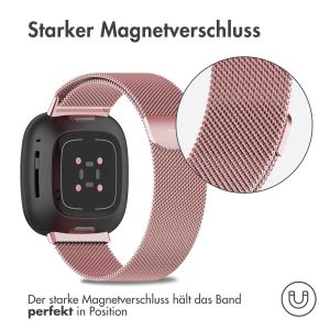 iMoshion Mailändische Magnetarmband für das Fitbit Versa 3 - Größe S - Rosa