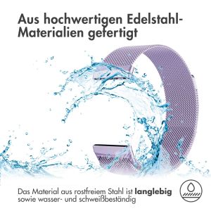 iMoshion Mailändische Magnetarmband für das Fitbit Versa 3 - Größe M - Violett