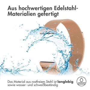 iMoshion Mailändische Magnetarmband für das Fitbit Versa 3 - Größe M - Rose Gold