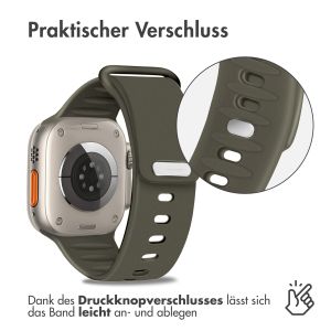 iMoshion Silikonband für das Apple Watch Series 1-9 / SE / Ultra (2) - 42/44/45/49 mm - Olive Green