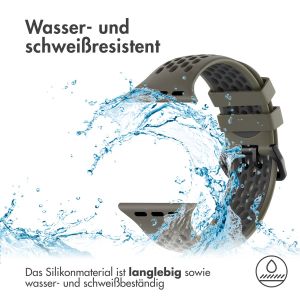 iMoshion Silikonsportarmband Buckle für das Apple Watch Series 1-9 / SE / Ultra (2) - 42/44/45/49 mm - Grün / Schwarz