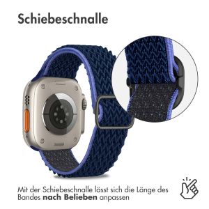 iMoshion Elastische Nylonarmband für das Apple Watch Series 1-9 / SE / Ultra (2) - 42/44/45/49 mm - Dunkelblau