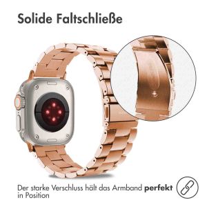 iMoshion Edelstahlarmband für das Apple Watch Series 1-9 / SE / Ultra (2) - 42/44/45/49 mm - Rose Gold