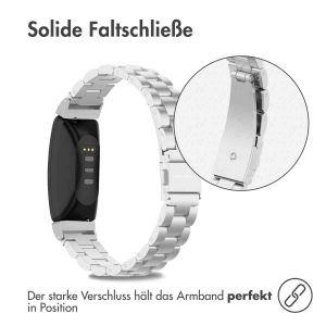 iMoshion Edelstahlarmband für das Fitbit Inspire 2 / HR / ACE2 / ACE3 - Silber