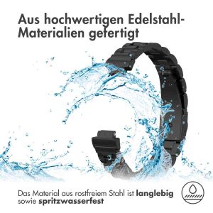 iMoshion Edelstahlarmband für das Fitbit Inspire 2 / HR / ACE2 / ACE3 - Schwarz