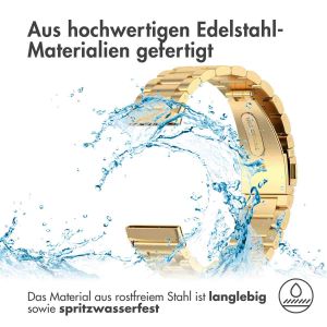 iMoshion Edelstahlarmband für das Fitbit Versa 4 / 3 / Sense (2) - Gold