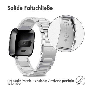 iMoshion Edelstahlarmband für das Fitbit Versa / Versa 2 / Versa Lite - Silber