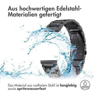iMoshion Edelstahlarmband für das Fitbit Versa / Versa 2 / Versa Lite - Schwarz