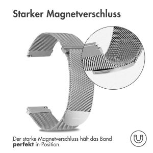 iMoshion Mailändische Magnetarmband - 20-mm-Universalanschluss - Größe M - Silber