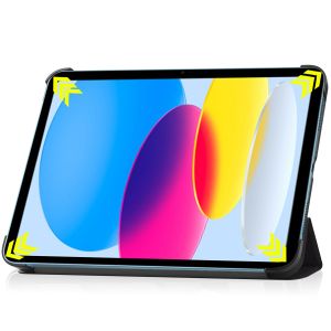 iMoshion Design Trifold Klapphülle für das iPad 10 (2022) 10.9 Zoll - Don't touch
