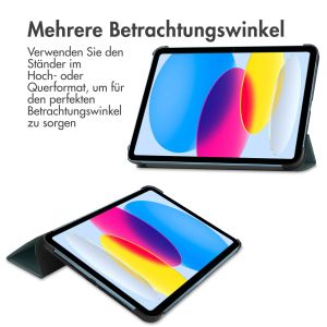 iMoshion Trifold Klapphülle für das iPad 10 (2022) 10.9 Zoll - Dunkelgrün
