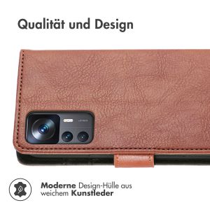 iMoshion Luxuriöse Klapphülle für das Xiaomi 12T (Pro) - Braun