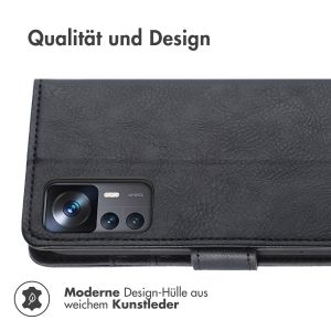 iMoshion Luxuriöse Klapphülle für das Xiaomi 12T (Pro) - Schwarz