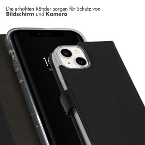 Selencia Echtleder Klapphülle für das iPhone 14 - Schwarz