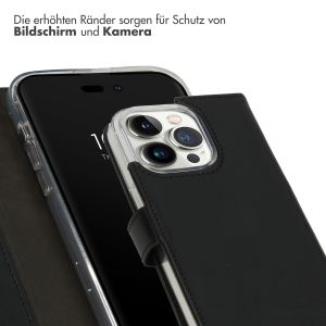 Selencia Echtleder Klapphülle für das iPhone 14 Pro - Schwarz