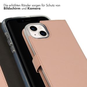 Selencia Echtleder Klapphülle für das iPhone 14 Plus - Dusty Pink