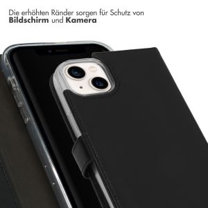 Selencia Echtleder Klapphülle für das iPhone 14 Plus - Schwarz
