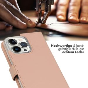 Selencia Echtleder Klapphülle für das iPhone 14 Pro Max - Dusty Pink