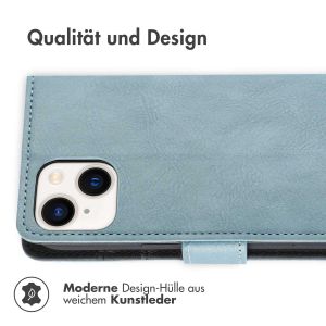 iMoshion Luxuriöse Klapphülle für das iPhone 14 Plus - Hellblau