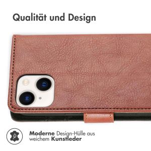 iMoshion Luxuriöse Klapphülle für das iPhone 14 Plus - Braun
