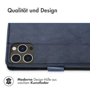 iMoshion Luxuriöse Klapphülle für das iPhone 14 Pro Max - Dunkelblau
