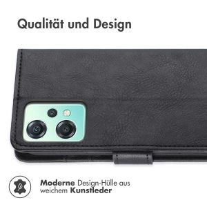 iMoshion Luxuriöse Klapphülle für das OnePlus Nord CE 2 Lite 5G - Schwarz
