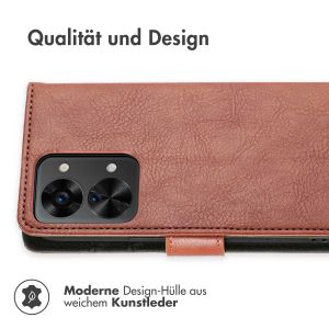 iMoshion Luxuriöse Klapphülle für das OnePlus Nord 2T - Braun