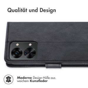 iMoshion Luxuriöse Klapphülle für das OnePlus Nord 2T - Schwarz