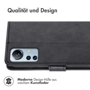 iMoshion Luxuriöse Klapphülle für das Xiaomi 12 Lite - Schwarz