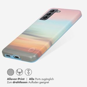Selencia Aurora Fashion Back Case für das Samsung Galaxy S21 - ﻿Strapazierfähige Hülle - 100 % recycelt - Sky Sunset Multicolor