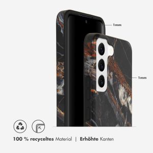 Selencia Aurora Fashion Back Case für das Samsung Galaxy S22 - ﻿Strapazierfähige Hülle - 100 % recycelt - Schwarzer Marmor