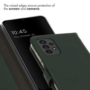 Selencia Echtleder Klapphülle für das Samsung Galaxy A13 (4G) - Grün
