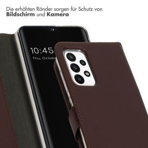Selencia Echtleder Klapphülle für das Samsung Galaxy A23 (5G) - Braun