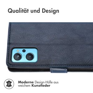 iMoshion Luxuriöse Klapphülle für das Oppo A96 - Dunkelblau