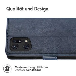 iMoshion Luxuriöse Klapphülle für das Oppo Find X5 5G - Dunkelblau