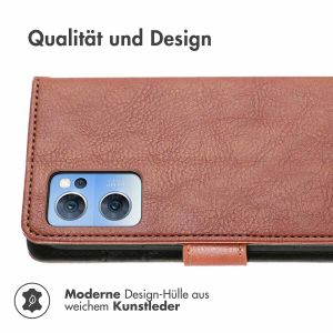 iMoshion Luxuriöse Klapphülle für das Oppo Find X5 Lite 5G - Braun