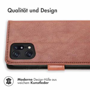 iMoshion Luxuriöse Klapphülle für das Oppo Find X5 Pro 5G - Braun