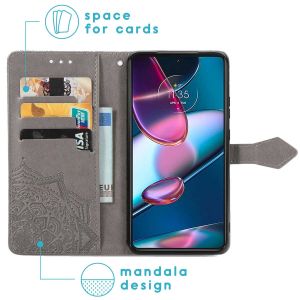 iMoshion Mandala Klapphülle für das Motorola Edge 30 Pro / Edge Plus (2022) - Grau