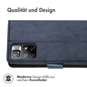 iMoshion Luxuriöse Klapphülle für das Xiaomi Redmi Note 11 (4G) / Note 11S (4G) - Dunkelblau