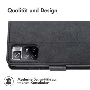 iMoshion Luxuriöse Klapphülle für das Xiaomi Redmi Note 11 (4G) / Note 11S (4G) - Schwarz