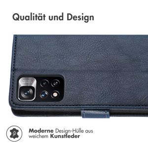 iMoshion Luxuriöse Klapphülle für das Xiaomi Redmi Note 11 Pro - Dunkelblau