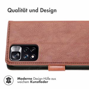 iMoshion Luxuriöse Klapphülle für das Xiaomi Redmi Note 11 Pro - Braun