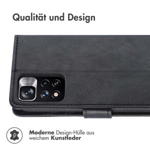 iMoshion Luxuriöse Klapphülle für das Xiaomi Redmi Note 11 Pro - Schwarz