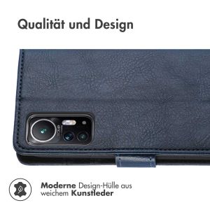 iMoshion Luxuriöse Klapphülle für das Xiaomi 12 / 12X - Dunkelblau