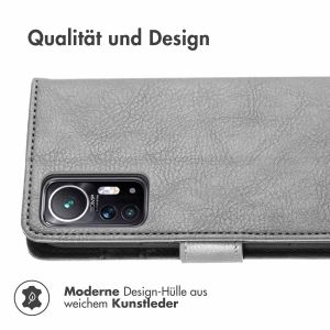 iMoshion Luxuriöse Klapphülle für das Xiaomi 12 / 12X - Grau