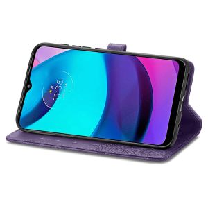 iMoshion Mandala Klapphülle für das Motorola Moto E20 - Violett