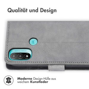 iMoshion Luxuriöse Klapphülle für das Motorola Moto E20 - Grau