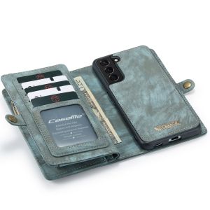 CaseMe Luxuriöse 2-in-1-Portemonnaie-Klapphülle Leder für das Samsung Galaxy S22 - Grün